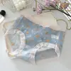 Ropa interior de malla con encaje, cintura media, estampado lindo y dulce de niña, transpirable y cómoda para el verano, cubre glúteos, sexy para niñas