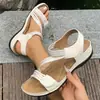 Sandálias Femininas Estilo Europeu e Americano da Amazon, Tamanho Grande, Sandálias Casuais com Salto Plataforma de Solado Grosso Costurado com Velcro, Atacado de Calçados Femininos