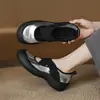 Mocasines de mujer de piel de vaca con tira cruzada y suela gruesa, zapatos Mary Jane casuales, zapatos deportivos y de ocio, zapatos de vestir