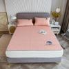Colchoneta de látex de seda de hielo de verano, conjunto de tres piezas, gorro de cama, colchoneta con aire acondicionado, lavable, plegable, para dormitorio de estudiantes, colcha para el hogar
