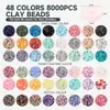 Piezas de Arcilla Blanda de Colores, Broches de Langosta, Anillas Abiertas, Cuentas con Letras, Set Combinado de 24 Piezas, Accesorios para Pulseras y Collares DIY