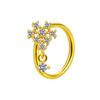 Anillo nasal de acero inoxidable con forma de corazón y diseño de alas de uña para nariz, con personalidad transfronteriza europea y americana de Gaibei