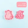 Molde para Galletas de Cachorro con Dibujo de Línea y Patrón de Dibujos Animados 3D para Mantequilla DIY Herramienta Realista para Galletas