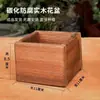 Caixa de Flores Retangular de Madeira Anticorrosiva, Vaso de Flores de Madeira Maciça Carbonizada, Jardinagem Interna Externa Varanda Suculenta Planta Verde Calha para Plantio de Vegetais