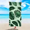 Toalha de Praia Floral Colorida Microfibra Secagem Rápida Absorvente Toalha de Banho Toalha de Praia Planta Tropical Toalha de Praia Floral