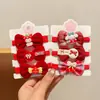 Goma para el Pelo Roja con Lazo para Niñas Pequeñas, Banda Elástica de Alta Elasticidad que No Daña el Cabello, Cuerda para el Pelo Accesorio para el Cabello Sanrio