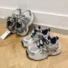 Zapatos deportivos de cuero y EVA con suela ligera, talla 27-37, para niños mayores, venta al por mayor de zapatos infantiles, zapatillas casuales tipo papá para niños 6590
