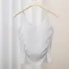 Llegada Nueva 2025 Camisola Versátil Alta Calidad Simple Plisada de Moda Chica Picante Prenda Base Espalda Bonita Tubo Superior Mujer con Almohadilla en el Pecho