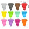 En stock, taza de agua plegable portátil para viajes al aire libre, respetuosa con el medio ambiente, degradable, impresión de regalo, taza plegable de silicona, taza para enjuague bucal.