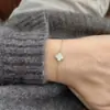 Pulsera Brillante de Gama Alta para Mujer Plata S925 Diseño de Nicho Ins Pulsera de Estilo Frío Simple Pulsera de Cadena Lisa