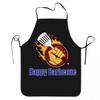 E-commerce transfronterizo caliente barbacoa divertida estampado impermeable simple cuello colgante alto valor de color delantal estampado de letras