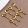 Tornillos de Ojal de Acero Inoxidable Color Acero Dorado Pines de Garra Accesorios para Joyería de Pulsera Collar DIY