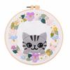Nuevo Gato de Dibujos Animados Amazon Bordado a Mano DIY Paquete de Material Kit Semiterminado Inglés Transfronterizo Spot