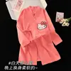 2025 Nuevo Primavera y Otoño Niñas y Niños Algodón Manga Larga Familia Dibujos Animados Pijama Ropa Exterior Casual Bata de Dormir Bata Exterior