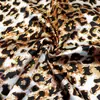 Serie geométrica de plumas de leopardo, tela de satén suave con estampado dorado, material para banda de pelo hecha a mano DIY, bolsa, 1Yc50697