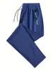 Pantalones deportivos elásticos para hombre de América verano ajuste fino talla grande pantalones de seda de hielo tubo recto secado rápido casual transpirables para hombre