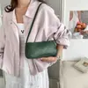 2026 Cor Sólida Casual Moda Padrão Tecido Design Simples Estiloso Grande Capacidade Bolsa de Mão Tendência Bolsa de Ombro Bolsa de Braço para Mulheres