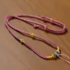 Corda para Colar Tecida à Mão Atacado Pingente Semi-Acabado Joia Usável Fivela de Paz Dourada Cordão para Pingente de Colar Liquidação