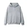 Sudadera con capucha de color liso para hombre, fina y de corte holgado para primavera/otoño, jersey oversized, diseño unisex, sudadera lisa, venta al por mayor
