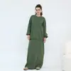 Loriya2024 Conjunto de Tricô Espesso Outono e Inverno Cor Lisa Multicor Conjunto de Duas Peças Lr928