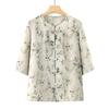 Camisa de Tres Cuartos para Mamá, Conjunto de Dos Piezas Ropa de Señora Mayor, Vestido Casual de Verano para Mujeres de Mediana Edad y Mayores