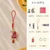 Encantador Colgante para Bolso Conejo Corriendo Song Jin Paquete de Materiales Accesorios para Joyería DIY Producto Semi-acabado Hecho a Mano Colgante de Llavero Brocado