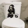 Adesivo de Caveira para Vaso Sanitário de Halloween Mais Vendido Internacionalmente Adesivo de Parede Autoadesivo à Prova d'Água para Banheiro Adesivo para Tampa de Vaso Sanitário