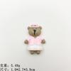 Oso de dibujos animados pintado oso navideño diy accesorios de resina belleza para teléfono móvil pegatina para refrigerador accesorios para el cabello accesorios de goma