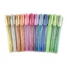 Miaodian Pluma Acrílica Personalizada Pluma Acrílica Metálica 12 Colores 24 Colores Pincel Acrílico Set de Plumas de Pintura Acrílica