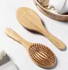 Peine Pequeño Personalizado de Bambú y Madera Que No Daña el Cabello, con Cojín de Aire para el Cuidado del Cabello, de Alta Calidad, Portátil, Compacto, Peine Masajeador para Volumen