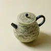 Tetera de gres azul y blanco pintada a mano con nubes auspiciosas In-No-Gui-Song, tetera pequeña de color bajo vidriado estilo antiguo, juego de té de cerámica Kung Fu de alto valor
