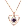 Comercio Electrónico Transfronterizo Europeo y Americano Plata de Ley S925 Estilo Nuevo Cadena para Clavícula Incrustada de Diamantes Collar Elegante en Forma de Corazón Regalo del Día de la Madre Primera Opción