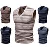 Moda Masculina Otoño e Invierno 2025 Prendas de Punto Modernas Prendas de Punto Juvenil Suéter de Cuello en V Chaleco Casual