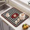 Tapete Drenante para Barra de Cocina Posavasos Absorbente de Grafeno Tapete Aislante para Mesa de Té Secado Rápido Sin Lavar para Tazas y Vasos Mesa