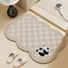 Alfombrilla Absorbente de Baño con Forma Especial, Alfombrilla de Piso de Tierra de Diatomeas, Alfombrilla de Pie de Secado Rápido para Inodoro y Entrada de Baño, Felpudo Antideslizante para Lavabo