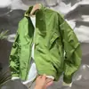 2026 Moda masculina de moda estilo americano simple holgada versátil color liso casual nueva chaqueta elegante