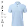 Camisa Polo Rayada Bicolor de Seda de Hielo Ropa de Trabajo al por Mayor Publicidad de Empresa Manga Corta Personalizada Ropa de Trabajo de Negocios de Alta Gama