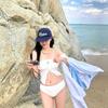Maiô Floral para Mulheres, Peça Única Estilo Japonês, Biquíni Sexy e Emagrecedor para Férias e Praia, Moda Praia Estilo Japonês