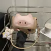 Bolsa de Mão Gato Torrada Desenho Animado Novo Inverno 2025 Feminina Bonita Grande Capacidade Exquisite Bolsa de Ombro Transversal