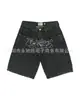 Marca de moda europeia e americana JNCO shorts jeans com estampa gráfica lucky 7 calças Y2K masculinas verão 2024 novo