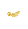 Venta Caliente Transfronteriza Pendientes de Flor de Zirconia con Rosca Moda Estrella Luna Clavo de Hueso de Oreja Mariposa Pendientes de Cartílago Perforación