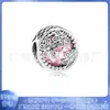 Pulsera Pandora de Plata Chapada en Cobre Blanco S925, Cuentas, Accesorios DIY, Corazón, Copo de Nieve, Libélula, Ojo de Gato