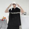 Chaleco deportivo sin mangas con capucha para hombre, conjunto de dos piezas de pantalones cortos casuales de marca de moda de verano, top elegante y fino de Plutton a la moda.