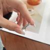 Anillo de plata esterlina S925 transfronterizo para mujer con circonitas de color gypsophila de una sola fila de diamantes, anillo de mujer apilado, anillo de dedo simple de comercio exterior.