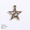 66 colgante hueco de aleación vintage con forma de estrella y luna, hecho a mano, con forma de luna, pendientes, pulseras, accesorios de joyería