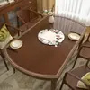 Jogo americano de PVC impresso estilo chinês, semi-transparente vazado, à prova d'água e de óleo, lavável, adequado para mesas de centro e mesas de jantar de sala de estar, personalizável