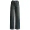 Pantalones de Moda Versátiles de Pierna Estrecha Pierna Ancha para Mujer 2026 Otoño/Invierno Nuevos de Cintura Alta que Cubren la Cadera de Pierna Recta Jeans Elegantes Adelgazantes