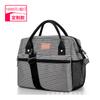 Bolsa de Picnic Aislada Rayada Bolso de Hombro Rayas Blancas y Negras Bolsa Aislada Gran Capacidad Tela Oxford Bolsa de Hielo Aislada Personalización Transfronteriza