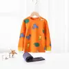 Conjunto de ropa interior térmica de otoño para niños, algodón puro, ropa de casa cálida, conjunto de manga larga para estudiantes de secundaria, oferta especial de liquidación