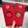 Adesivos de Telefone de Ouro Puro 999 para o Festival da Primavera, Artesanato em Metal de Envelope Vermelho de Alta Qualidade, Presentes para Reunião Anual